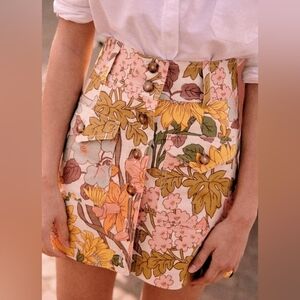 Sezane Bettie Skirt 70s Boho - Size 4 (36)